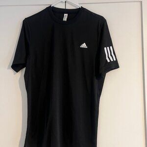 Adidas Boys' Club 3 Stripe Tennis Tee Black -XLARGE